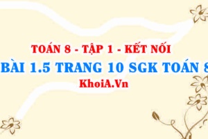 Bài 1.5 trang 10 SGK Toán 8 tập 1 Kết nối tri thức